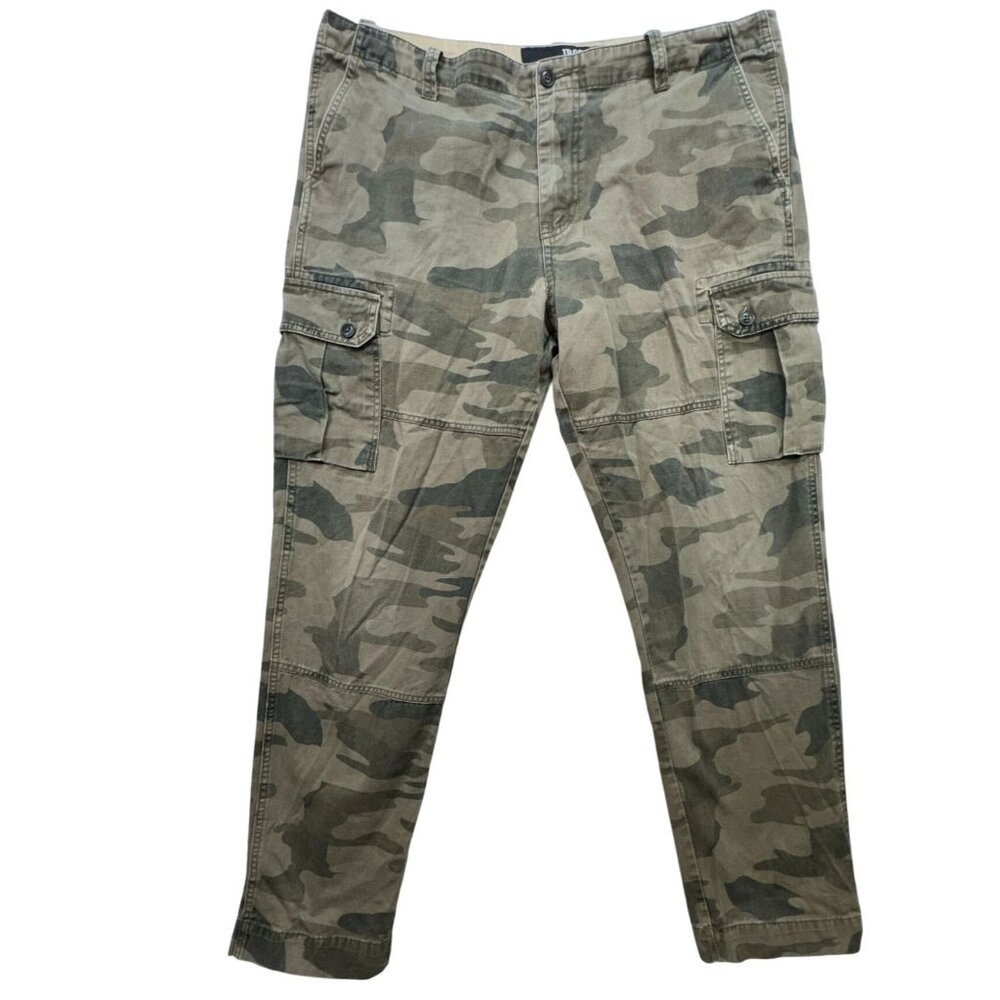 Iron Co. Mens Cargo Pants Camouflage 38/34 Durable Cotton Blend